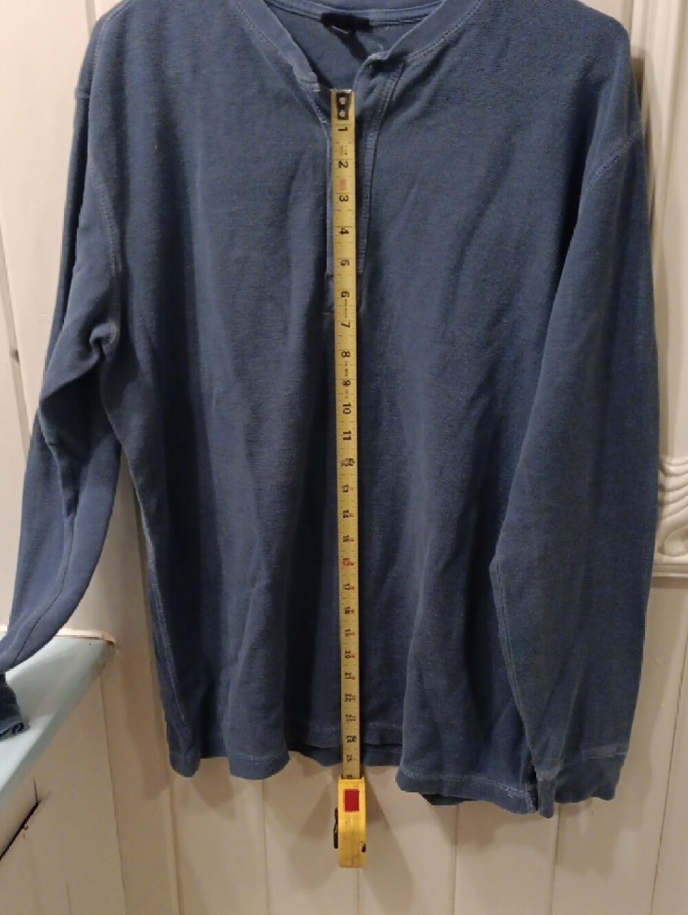 Cherokee Men's Long Sleeve Thermal Shirt Blue Preluved! - Picture 6 of 8